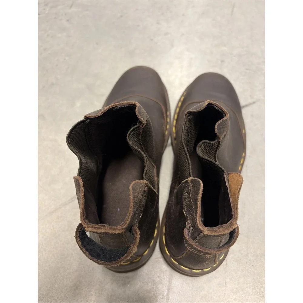 Rare Vintage Discontinued Dr. Martens Chelsea Boot 8B91 Waxed Brown Mens 12 Us